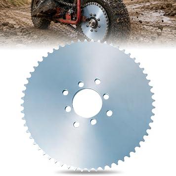 60 Tooth Go Kart Sprocket for #40#41 420 Chain, 2-1/8" Bore | 8-Hole Heavy Duty Steel Rear Axle Gear for Go Kart, Mini Bike, ATV, Trike, Replacement Chain Drive Sprocket