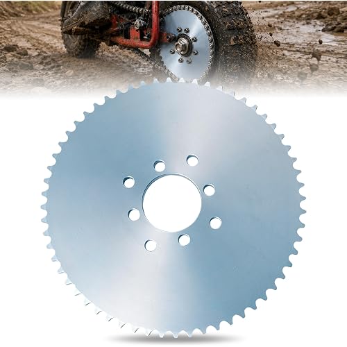 60 Tooth Go Kart Sprocket for #40#41 420 Chain, 2-1/8" Bore | 8-Hole Heavy Duty Steel Rear Axle Gear for Go Kart, Mini Bike, ATV, Trike, Replacement Chain Drive Sprocket