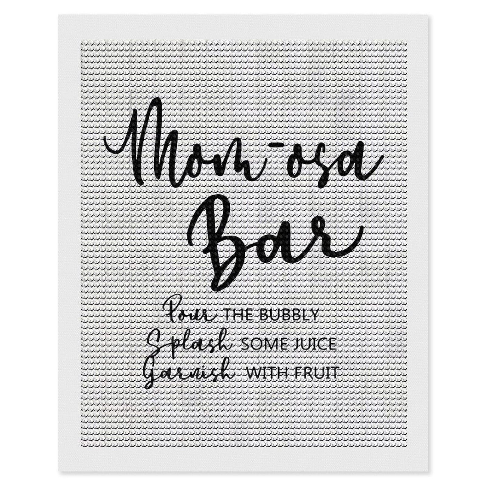 Junmoney Mom Osa Bar Full Drill Diamond Painting Kit 16"x20", Mindful Craft Activity, Bedroom Decor, for Adults, Gift Idea