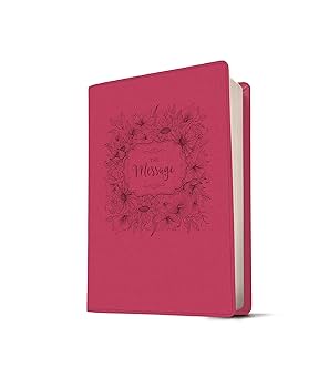 The Message Large Print (Leather-Look, Dusty Rose Floral