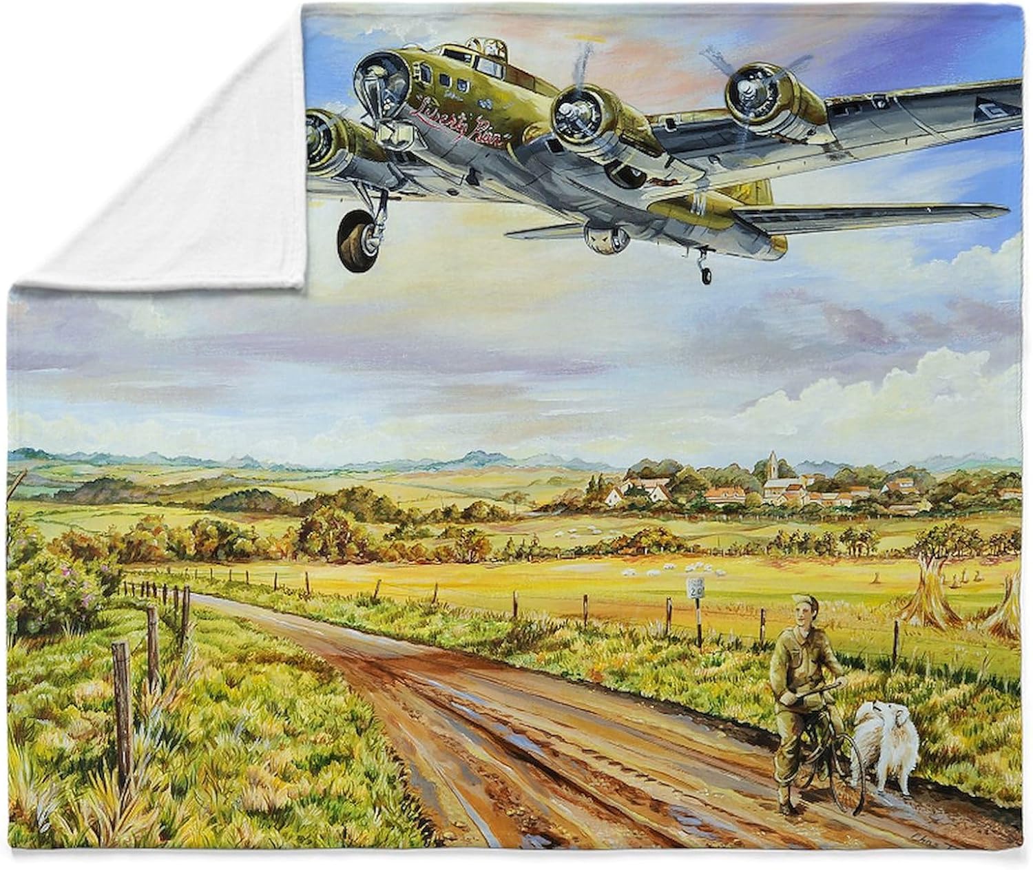 CafePress 305Th Bomb Group B 17 Flying Fortres Throw Blanket Super Soft Fleece Plush Throw Blanket, 60"x50"