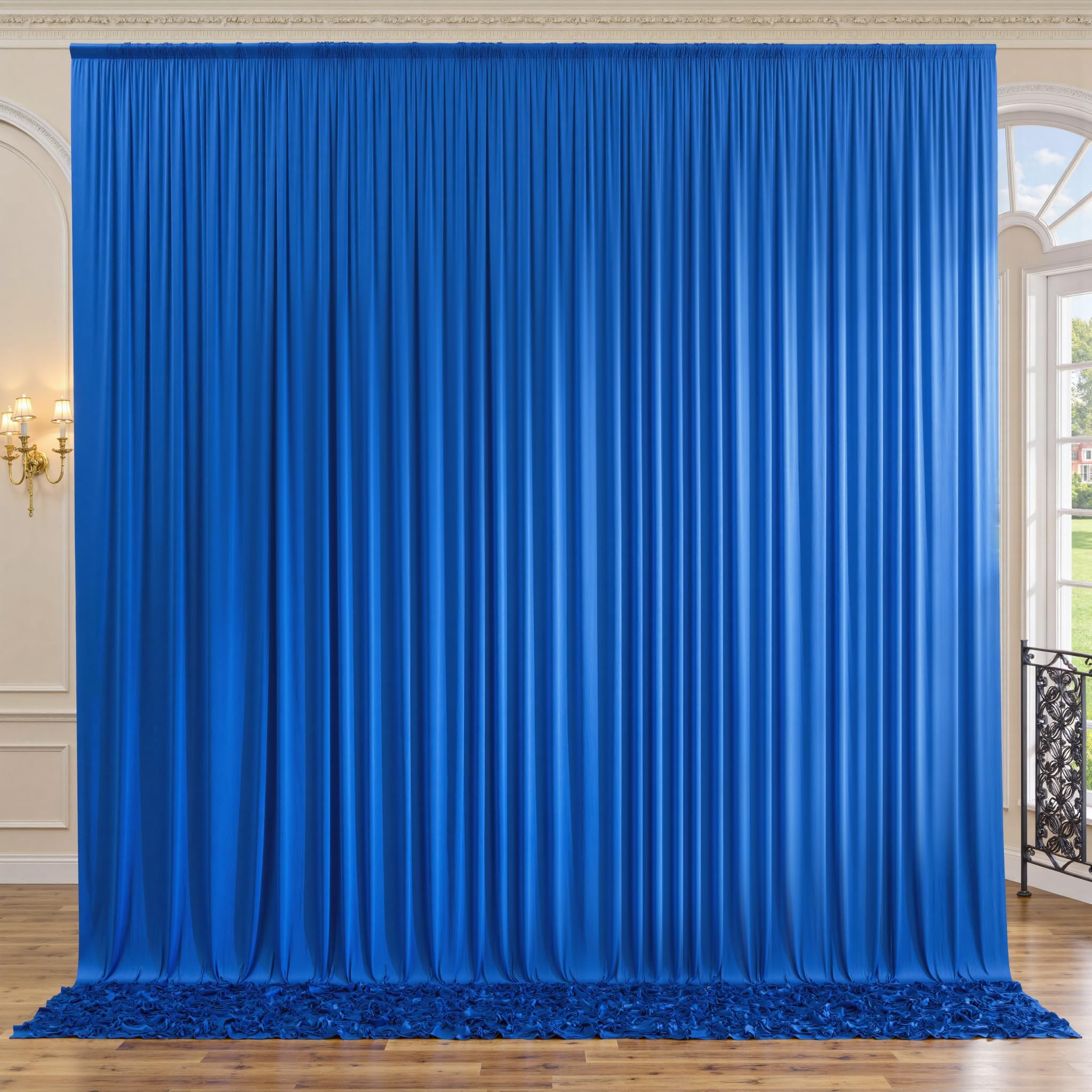 10ft x 10ft Wrinkle Free Black Backdrop Curtains for Parties, 2 Panels 5ftx10ft Polyester Photo Backdrop Drapes for Wedding Birthday Graduation Photography Background — view 40