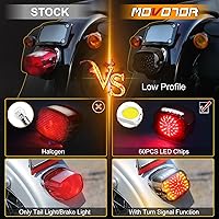 Vista 7 de Led Tail Light LED Brake Turn Signal Rear Light Low Profile Smoked Taillights Compatible with Harley Davidson Dyna Sportster 883 1200 Road King