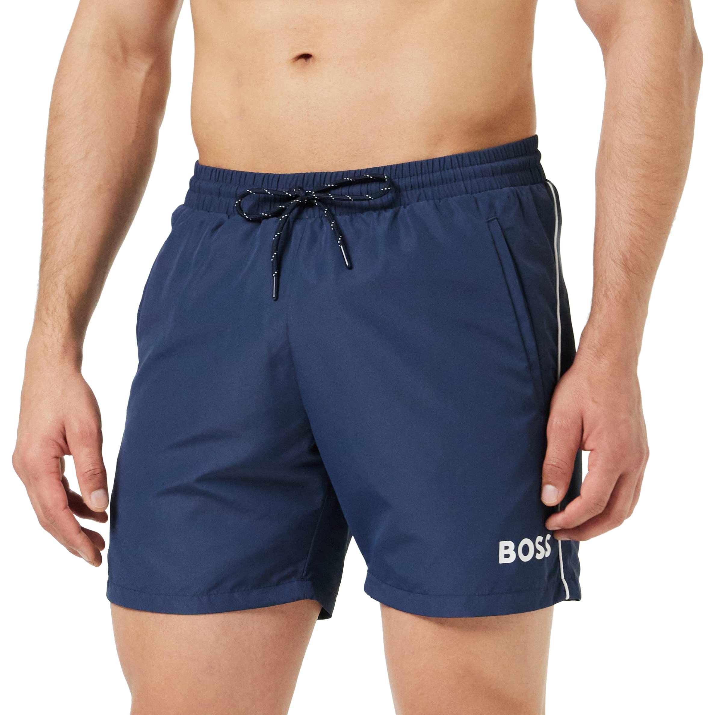 BOSS Starfish Pantalones Cortos de bañ, Blue Navy, XXL para Hombre