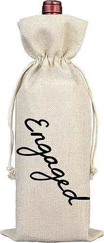 Regalos de compromiso para parejas bolsa de vino de arpillera despedida de soltera regalos de boda recién recibidos Regalos de compromiso para parejas bolsa de vino de arpillera despedida de soltera regalos de boda recién recibidos