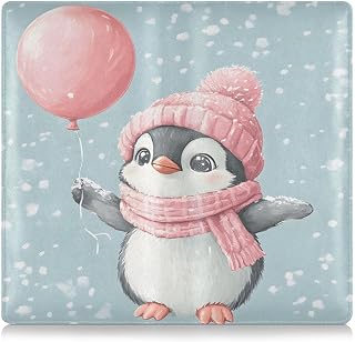 Cute Baby Penguin Car Registration and Insurance Holder,Leather Registration and Insurance Card Holder Vehicle Glove Box Organizer for Documents, Driver License and Cards