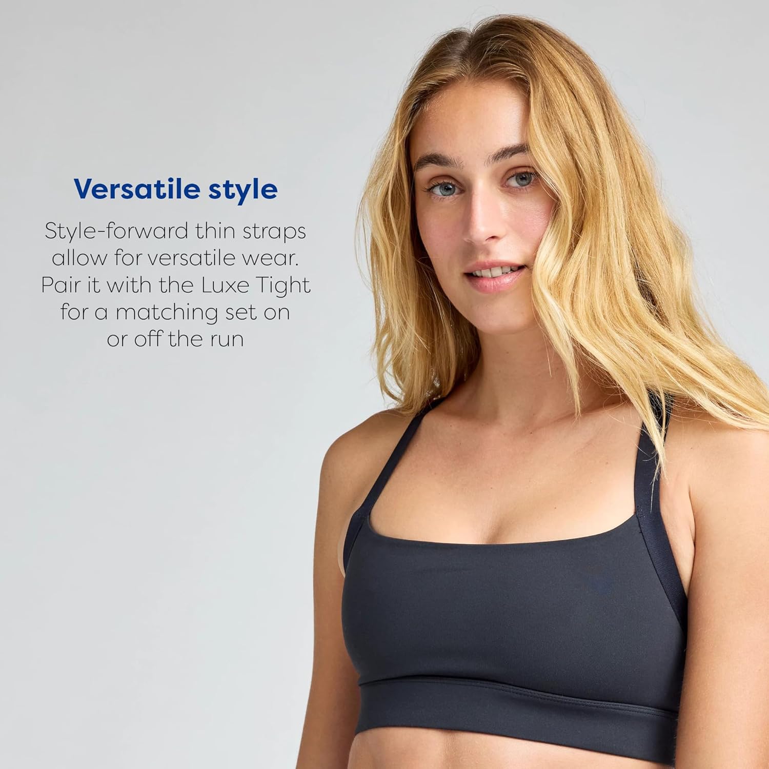 Brooks Women’s Luxe Strappy Bra, Double Lined, Soft Luxe Fabric, Sweat-Wicking, Support for Running, Yoga & Sports Wear - Image 4