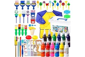 Magic Pro Paint for Kids: Washable Finger Paint Set with 12 Vibrant Colors