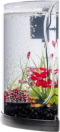Miniatura 4 de Tetra ColorFusion Half-Moon Shape with Bubbler and Color-Changing Light Disc Aquarium Kit