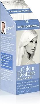 Scott Cornwall Colour Restore Iced Platinum Anti Yellow Hair Toner - Multiple Use -100ml