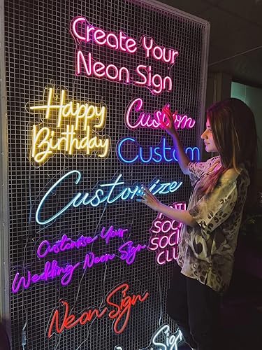 Custom Flex LED Neon Signs, Personalize Light for Wedding Party Home Decor Customize Neon Sign Bar Store Logo Neon Sign Cute Baby Name Nursery Sign