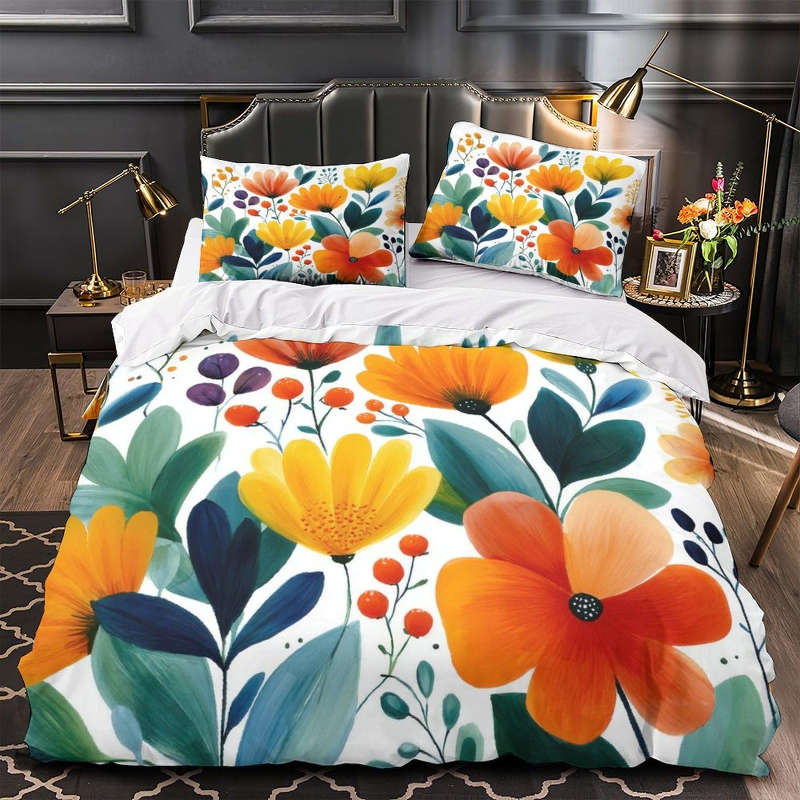 Housse de couette microfibre hypoallergique 140x200cm pour un sommeil serein