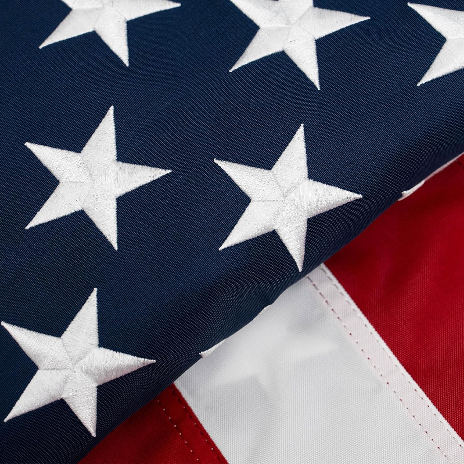 Homissor American Flags for Outside US Flag 4x6 Heavy Duty Outdoor USA Banner Embroidered Stars High Wind All Weather Sewn Stripes Brass Grommets