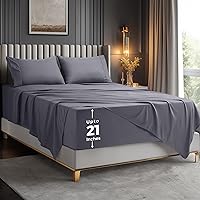 Vista 18 de Utopia Bedding - Juego de sábanas de bolsillo profundo para cama individual – Se adapta a colchones de hasta 21 pulgadas – Refrescantes, suaves