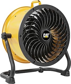 CATERPILLAR (HVD-14AC) High Velocity 14" Drum Air Circulator Fan with Heavy Duty Industrial Grade 360-degree Adjustable Drum Head, and 2300 CFM Dual Ball Bearing 4-speed Motor, Yellow