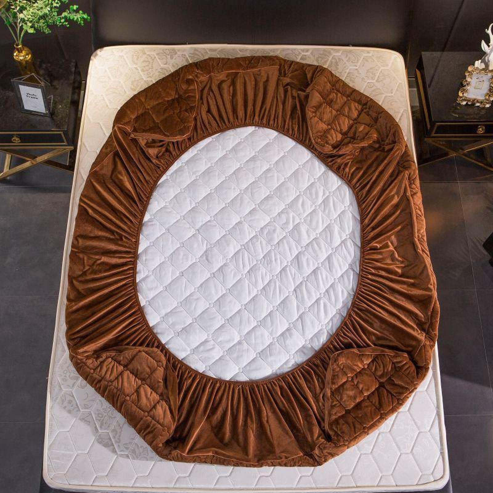 Przytulne flanelowe prześcieradło z gumką w rozmiarze king size, 100 x 200 cm, miękkie, pluszowe, zimowe, elastyczny pokrowiec na łóżko, ciepły, wygodny ochraniacz na materac dla najwyższego komfortu