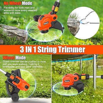 Cordless String Trimmer Compatible for Milwaukee 18V Battery