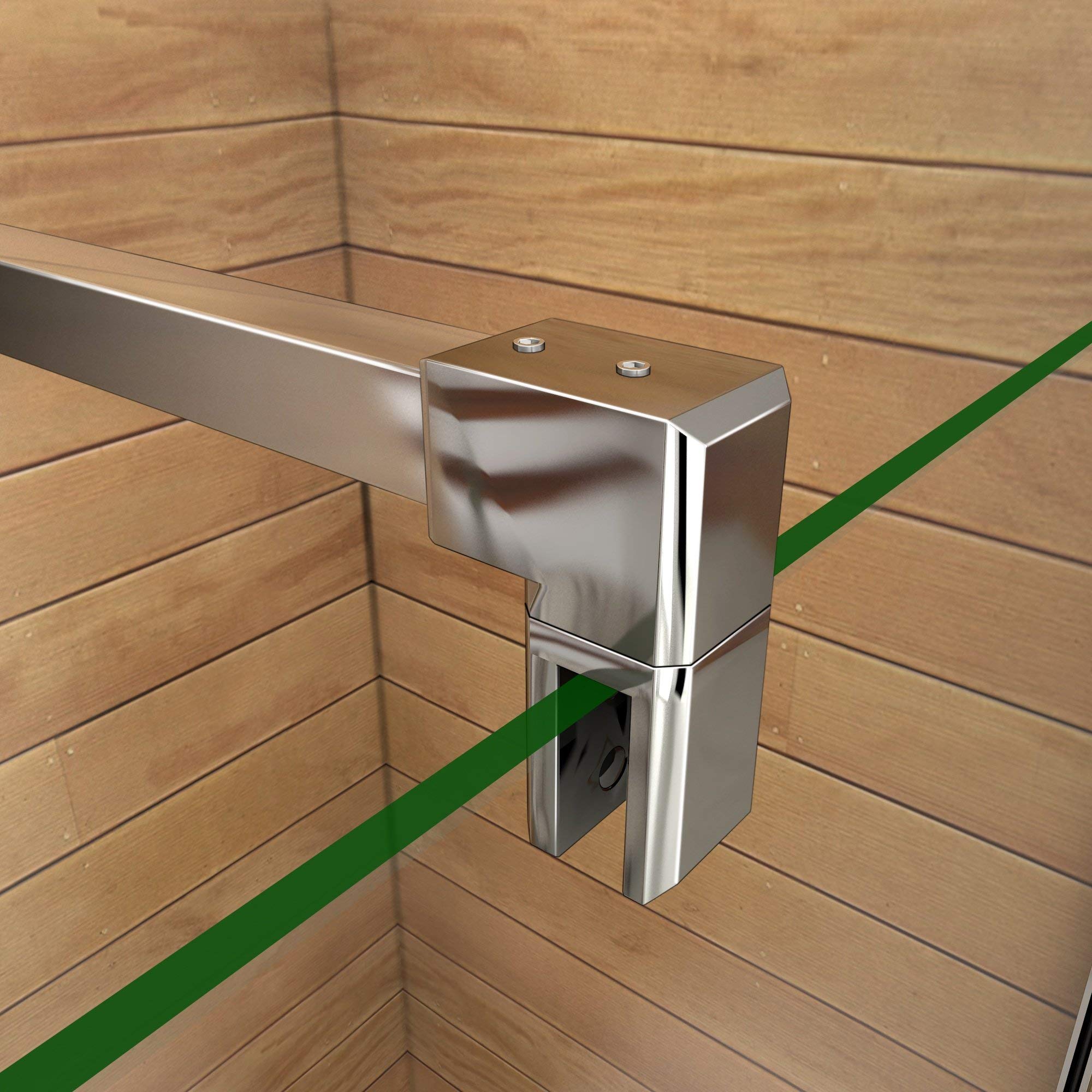 Aica parete per doccia 70cm walk-in munita di Mobile 30cm e Barra 90cm