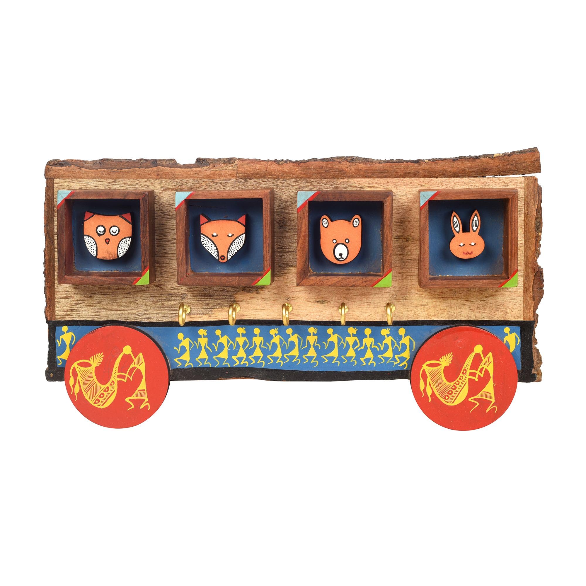 AAKRITI ART CREATIONS Jungle Animals Key Hanger