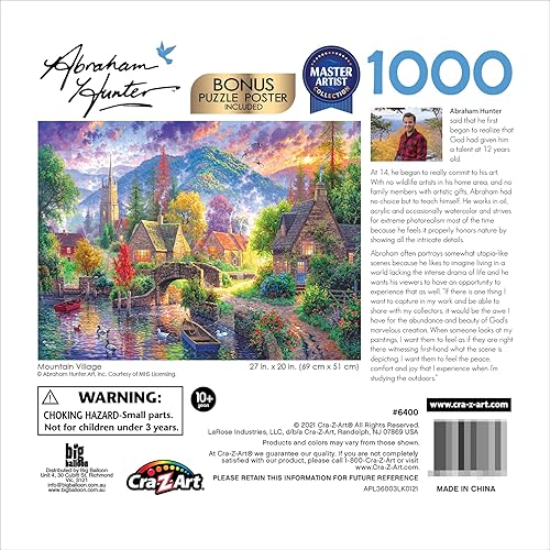 Miniatura 5 de Cra-Z-Art - RoseArt - Abraham Hunter - Mountain Village - Rompecabezas de 1000 piezas