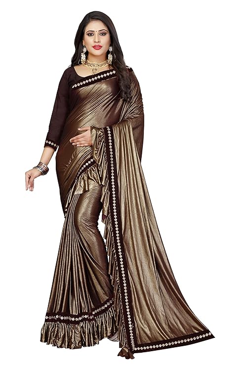 Women's Handloom Lycra Saree With Blouse Piece