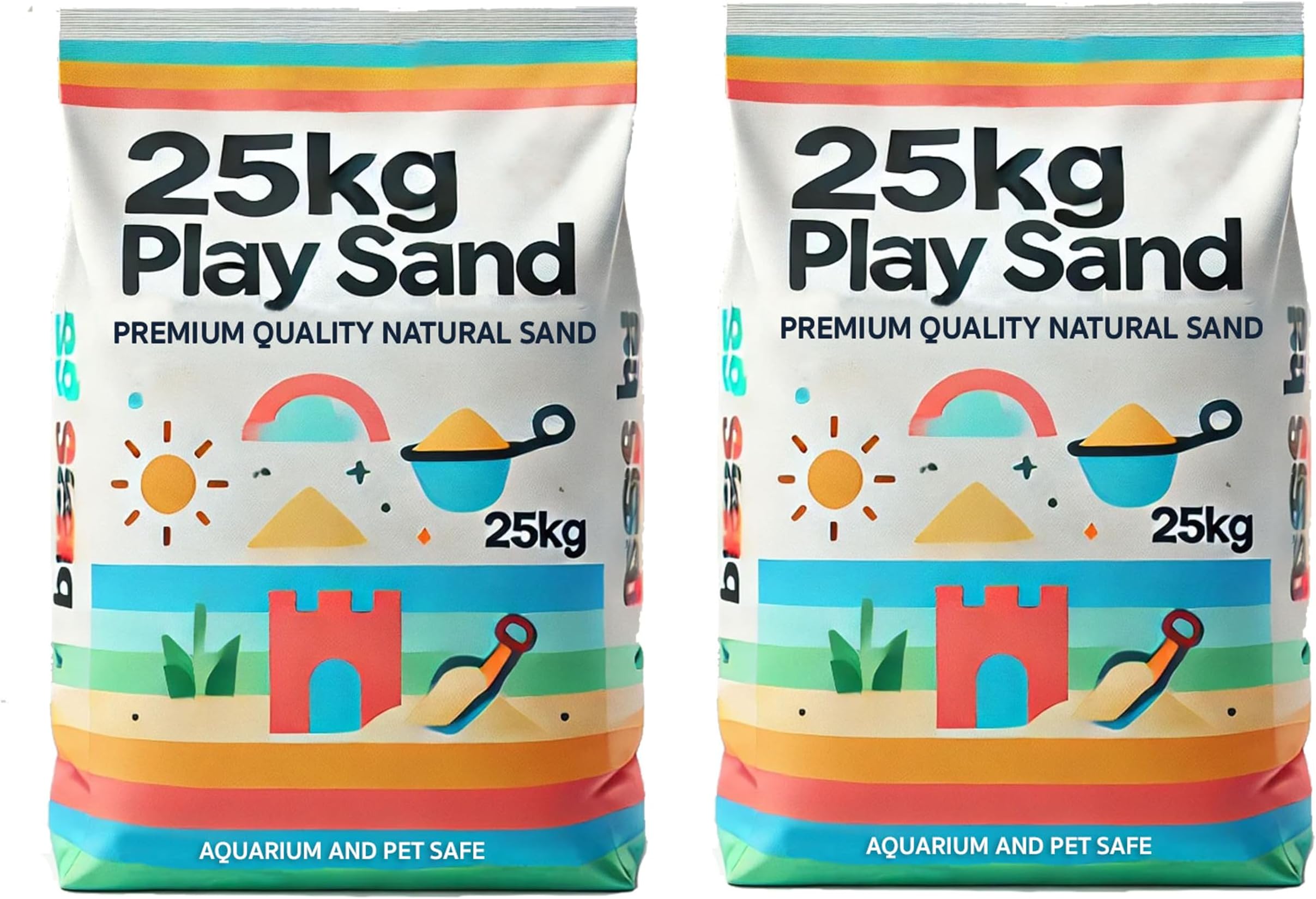 Certified Non-Toxic Children's Play Sand, 50kg - Natural, Washed, and Safe for Kids' Play Pits.