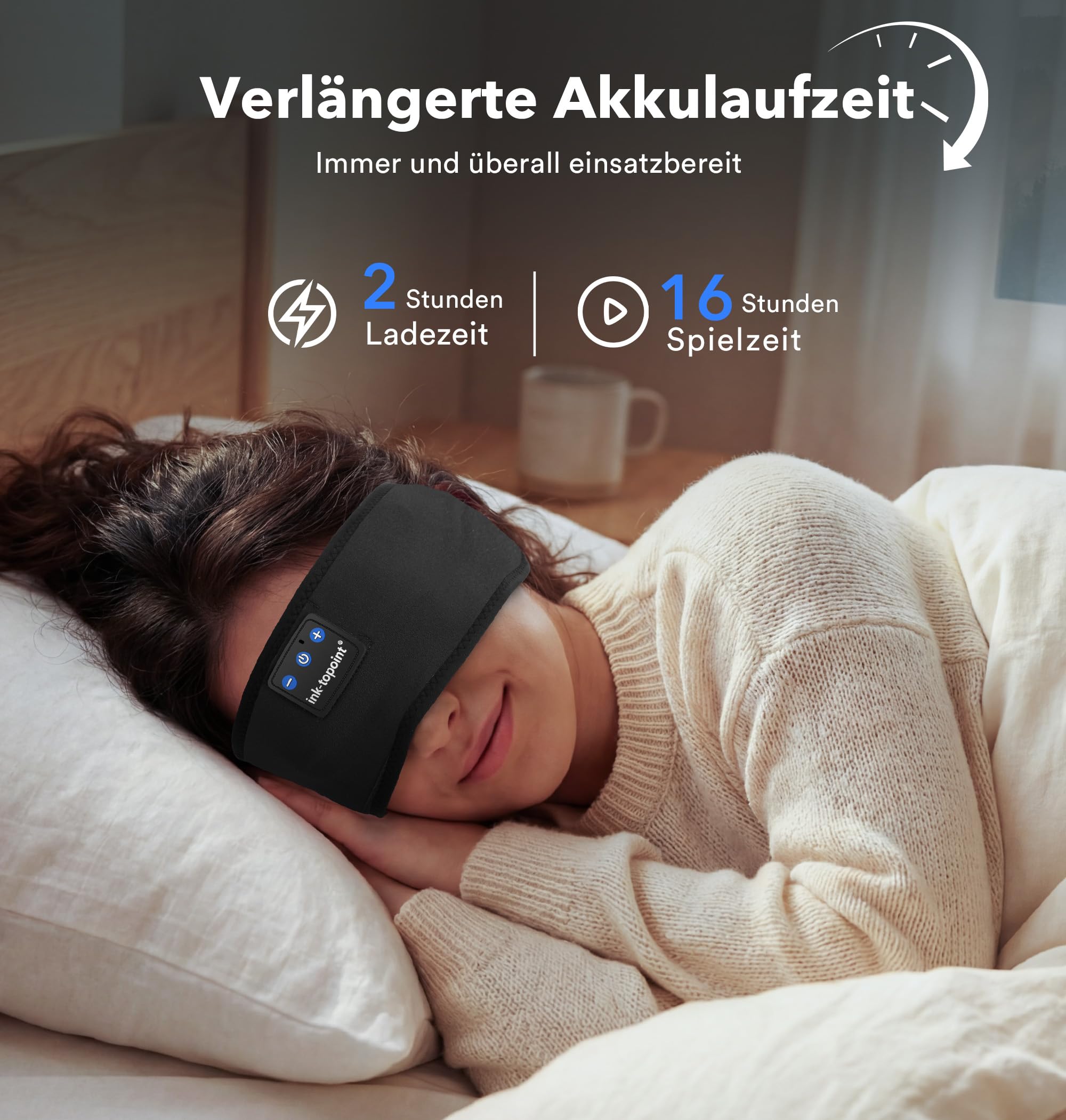 Schlafkopfhörer Bluetooth,Schlaf Kopfhörer Stirnband Bluetooth 5.4 Kopfhörer Geschenk für Männer/Frauen mit Ultradünnen HD Stereo Lautsprecher für Sport,Schlafen,Reisen,Meditation,Entspannen