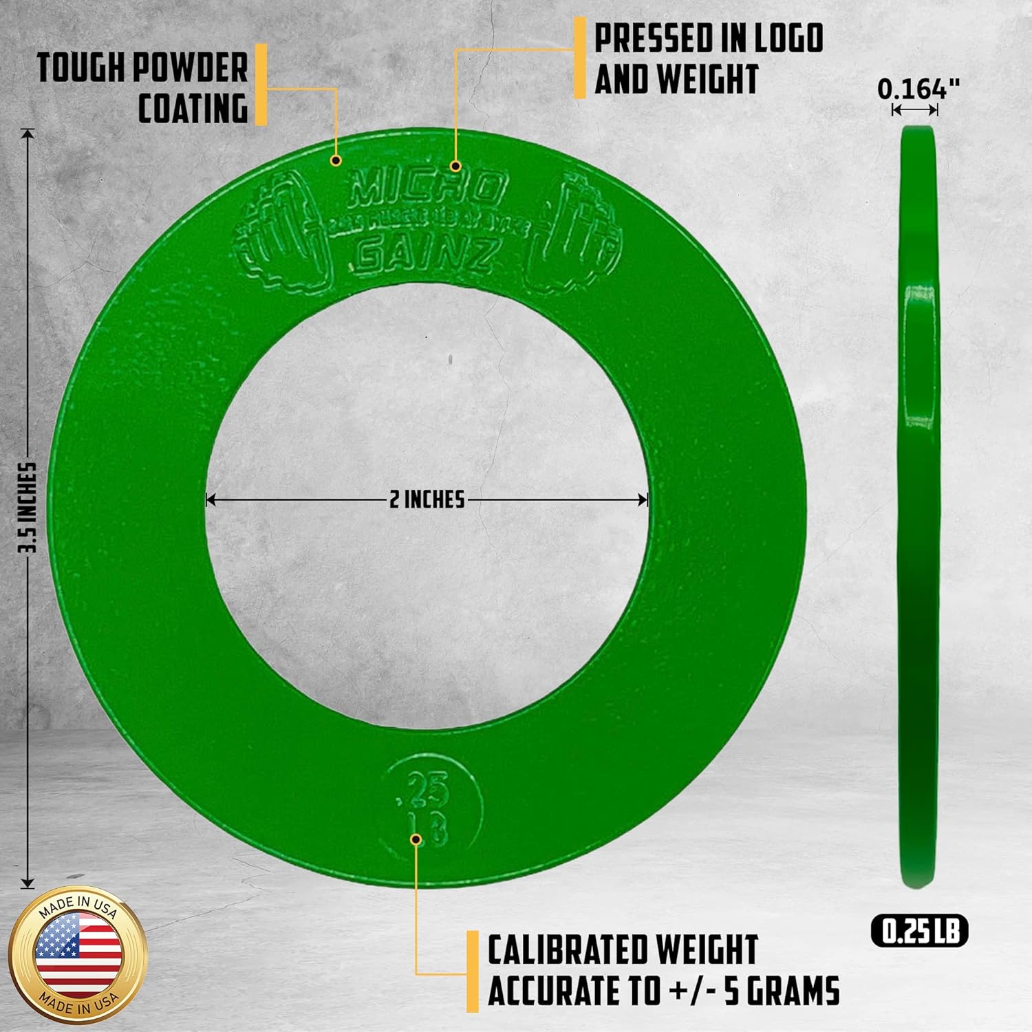 Buy Micro Gainz MultiColor Calibrated Fractional Weight Plate Set of