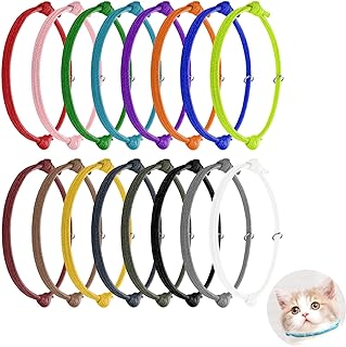 16PCS Puppy ID Collars, UHOMENY Puppy Whelping Collars Assorted Colors Adjustable Basic Collars Puppy ID Bands Newborn Dog Cat Pet Identification Collar Supplies