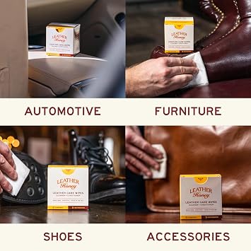 Leather Honey Brown Recoloring Balm & Combo Wipes