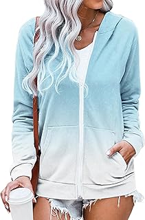 Womens Tie Dye Crewneck Pullover Shirt Lightweight Sweatshirt Casual Loose Trendy Puff Sleeves Long Sleeve Tops