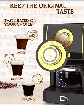 Amaste Coffee Maker, 25 Oz Drip Coffee Machine Set