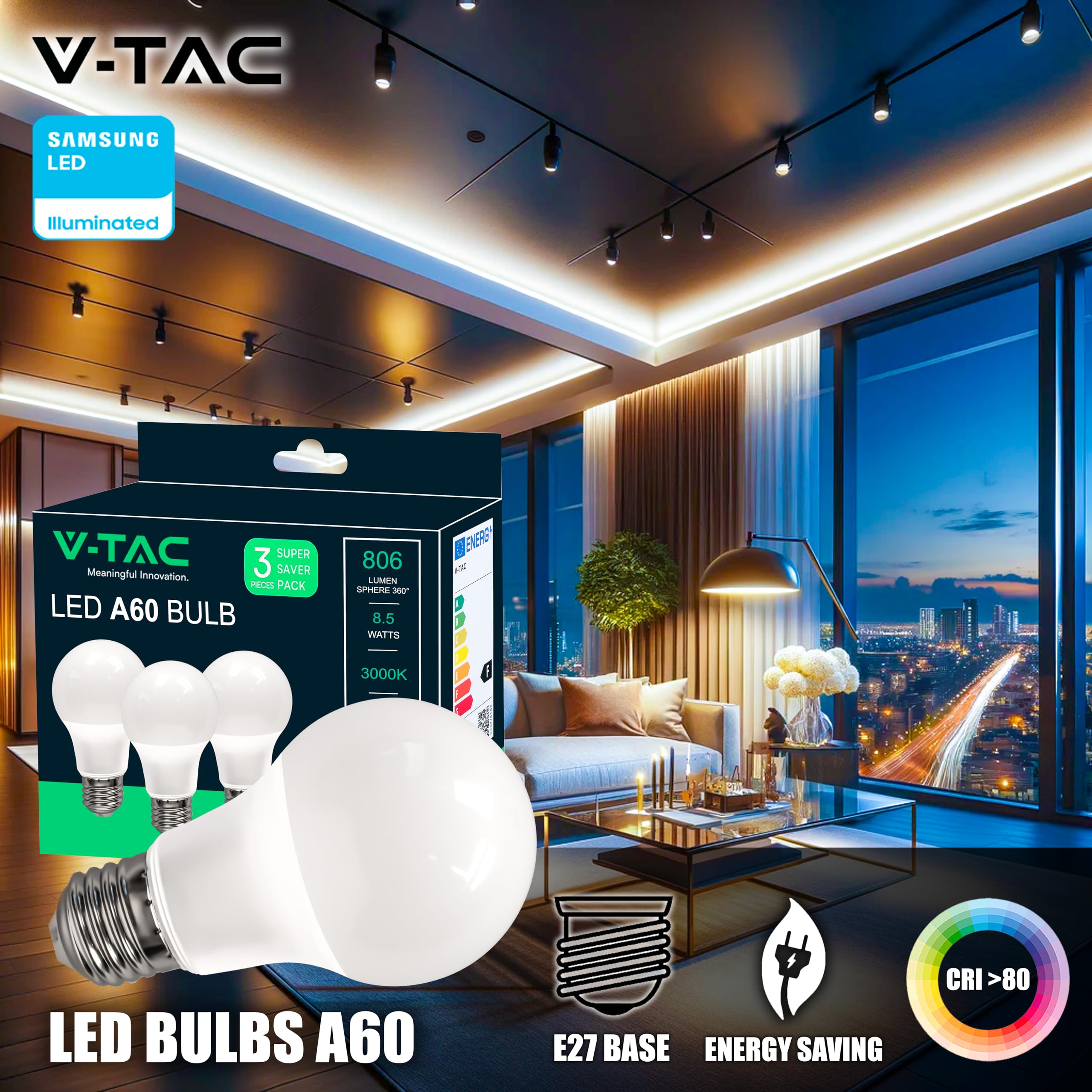 Ampoules LED E27 8,5W - Lot De 10 | Équivalent 60W, 806 Lumens, 4000K Blanc Neutre | Angle 200° - Économie D'Énergie