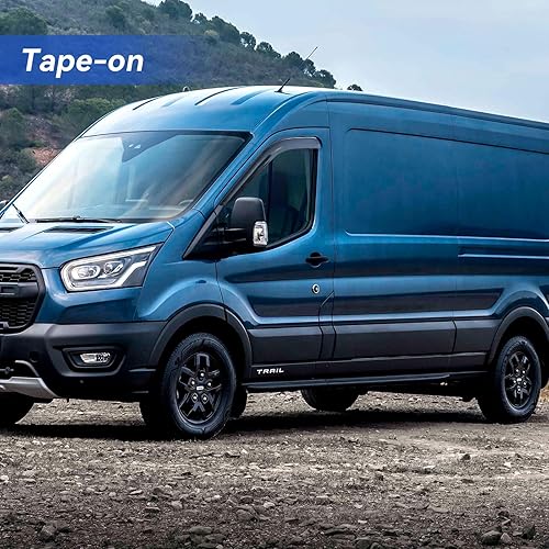 Miniatura 3 de Protectores de lluvia de ventana para Ford Transit 2014-2023, viseras de ventilación de ventana, deflectores de viento para tránsito 14-23