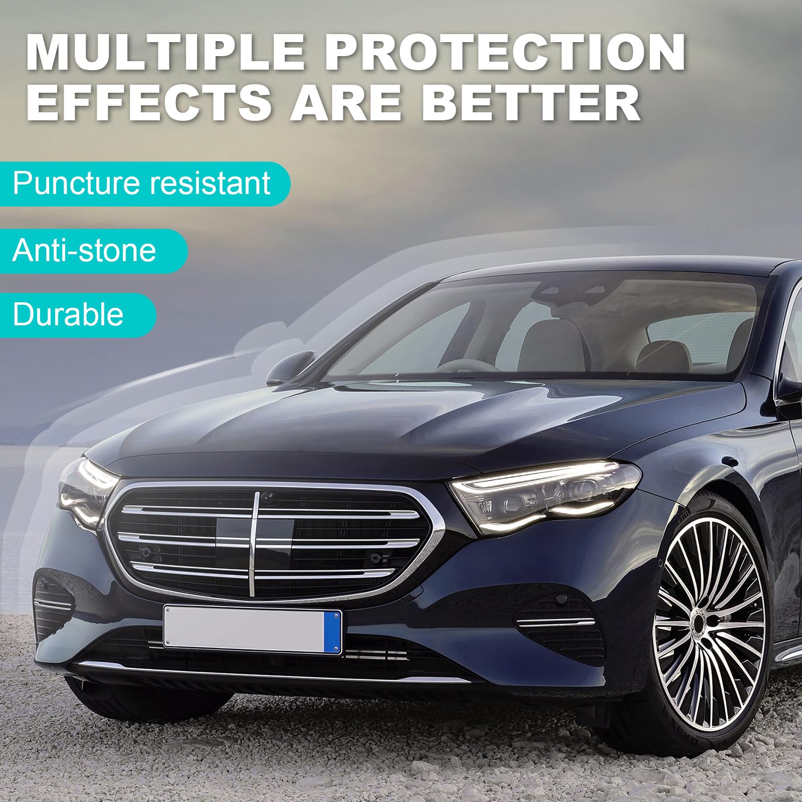 für Mercedes-Benz E-Klasse W214 2024 2025 Auto-Lackschutzfolie Vorgeschnitten TPU Transparent Selbstklebend Regenfest Wasserdicht HD Kratzfest zubehör