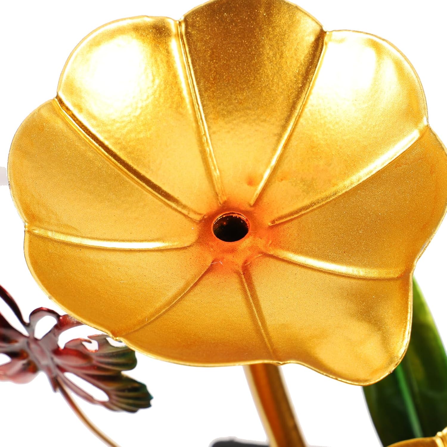 Mini Lotus Leaf Waterfall Fountain Indoor Desktop Ornament with Butterfly Motif USB Powered Tabletop Water Fountain for Office Home Living Decor