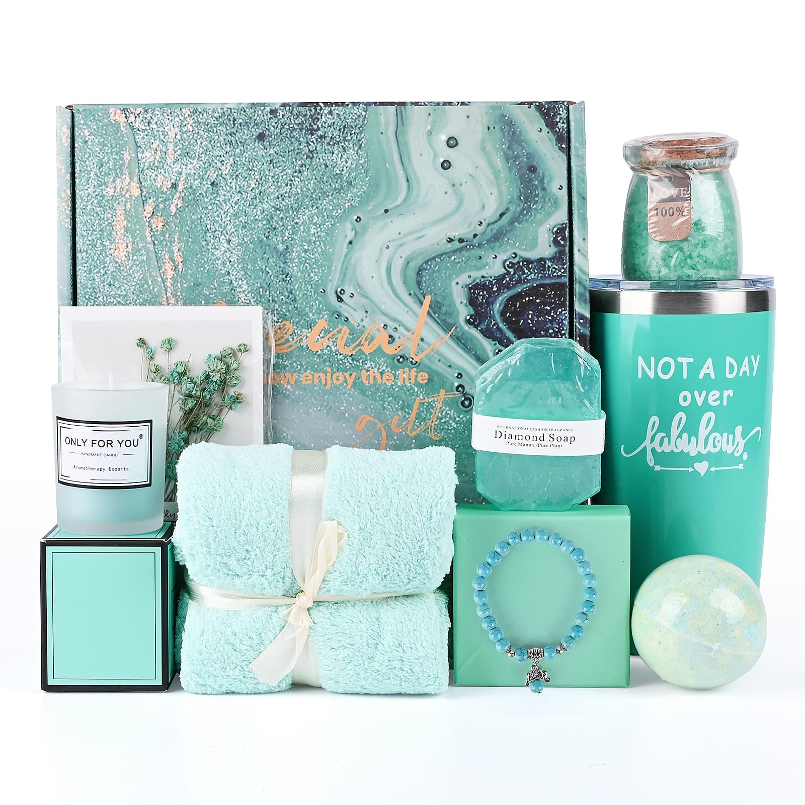 Regalo Aniversario para Mujer - Set de Regalo para Mejor Amiga, Esposa o Novia - Azul