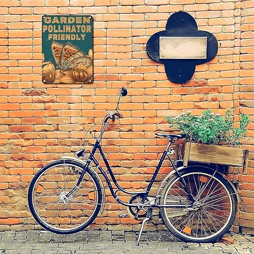 Vista 62 de LIUAXICIA Letreros de metal divertidos para jardín, letreros de metal con diseño de colibrí, para garaje, hogar, cafetería, bar, granja, pared