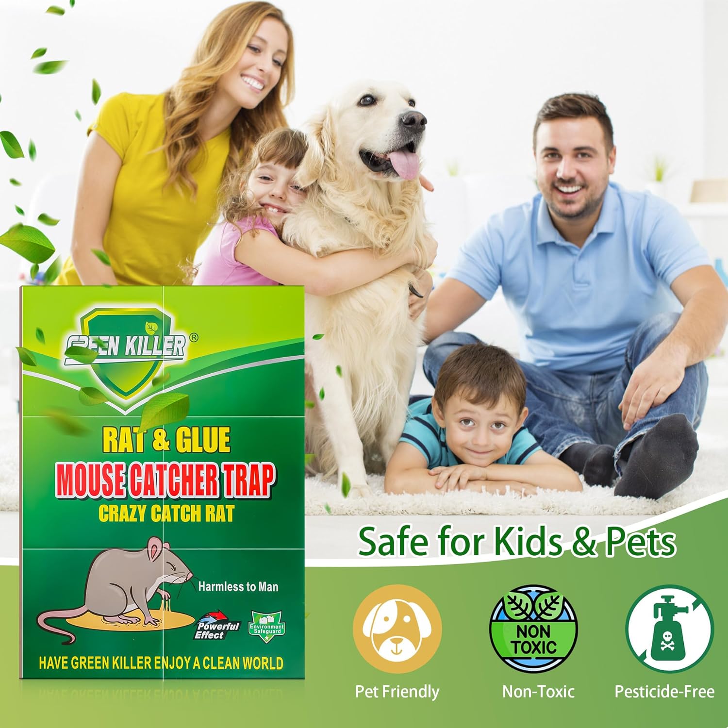 8 Pack Jumbo Sticky Snake Traps, Super Sticky Glue Trap for Snakes Mice Rats Cockroaches Spiders, Large Snake Glue Trap Control Outdoor Home Garden Yard Farm, Rat Glue Board, Easy to Set, 11.5" x16.6"