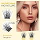 Bodermincer 120 Clusters 10mm+12mm/12mm+14mm/14mm+16mm Mixed Wide Cluster False Eyelash Individual Cluster EyeLashes Grafting Fake False Eyelashes Eyelash Extension (Black 10mm+12mm Mixed) Product Image 4