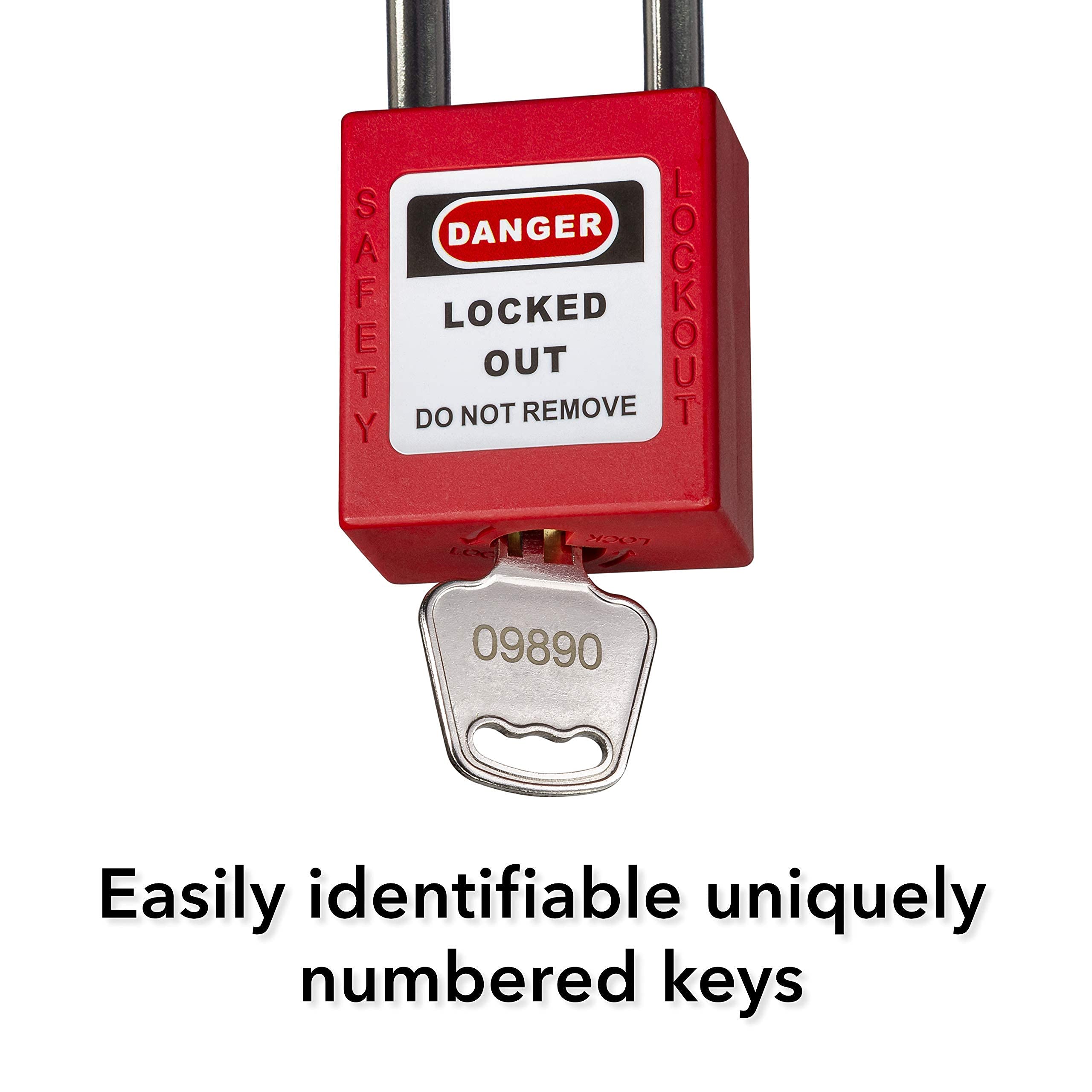 Buy TRADESAFE Lockout Tagout Kit with Hasps, Loto Tags, Red Safety