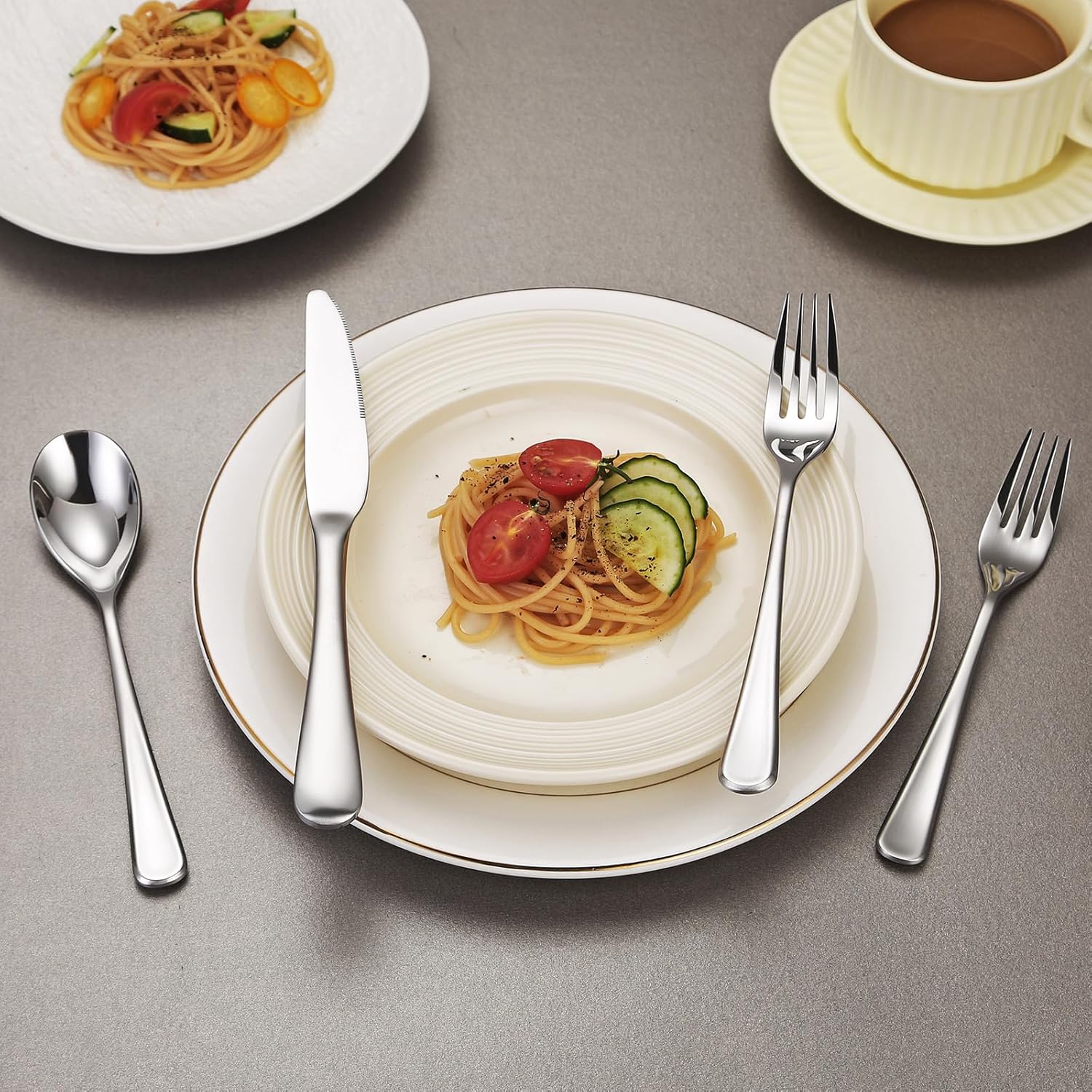 20-Piece Silverware Set for 4, Cutlery Set Premium 18/0 Stainless Steel Flatware Set, Heavy-Duty Durable Construction, Mirror-Polished Finish, Dishwasher Safe