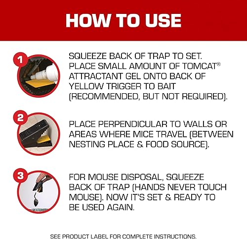 Miniatura 4 de Trampa para ratones Tomcat, mata eficazmente ratones para eliminación limpia y sin contacto, 4 trampas (paquete de 2)