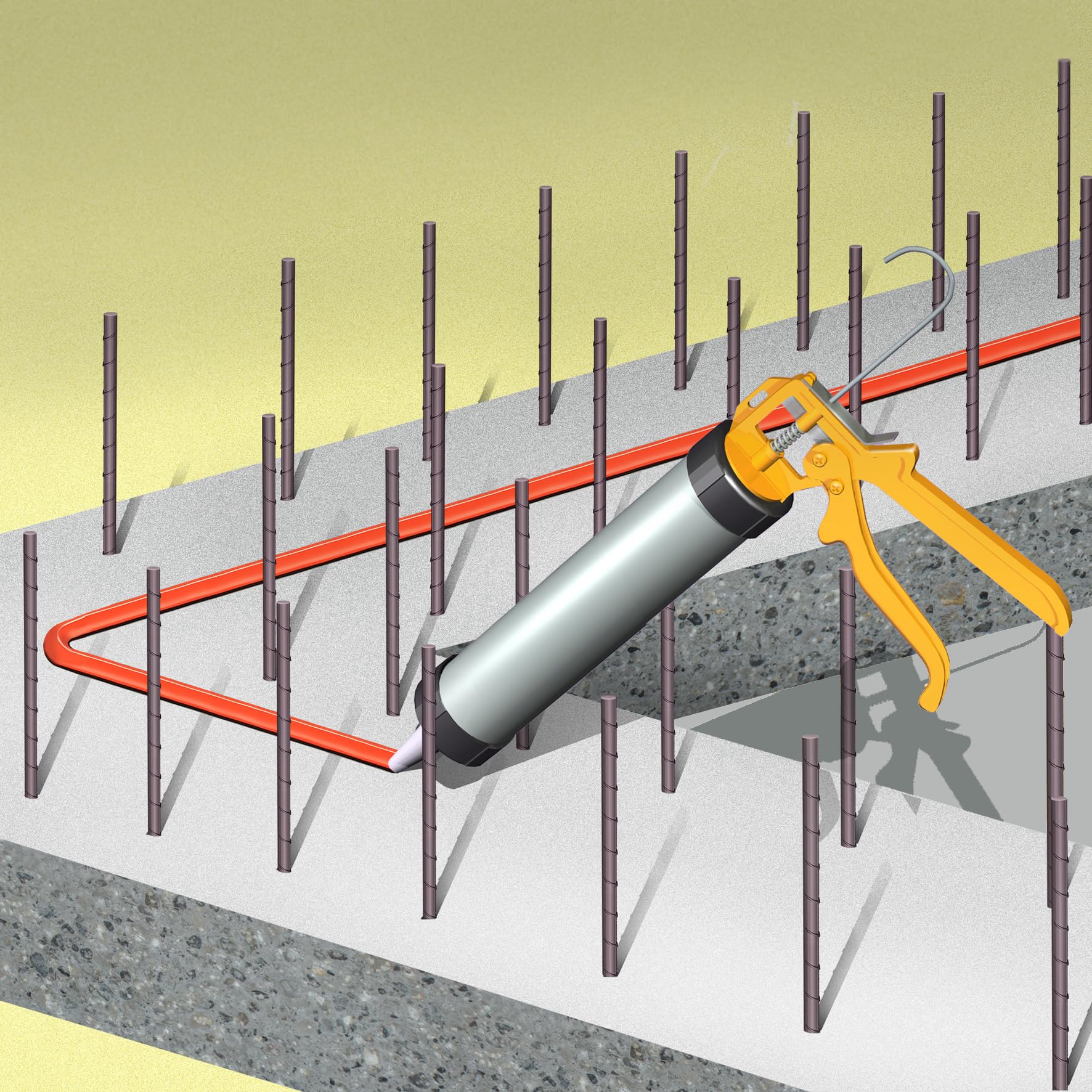 SIKA - Sellador hidrofílico - SikaSwell S-2 Rojo óxido - 600ml | Para juntas de construcción y penetraciones en hormigón - Buena adherencia - Sellado fiable y duradero