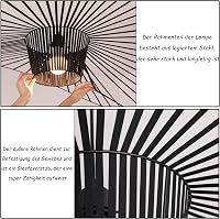 CHNB Vertigo Függőlámpa 100 cm Fekete - Modern Art Deco Csillár Állítható Fényerővel, Könnyű Üvegszálas Dizájn Étkezőbe, Nappaliba

AI: I've 4