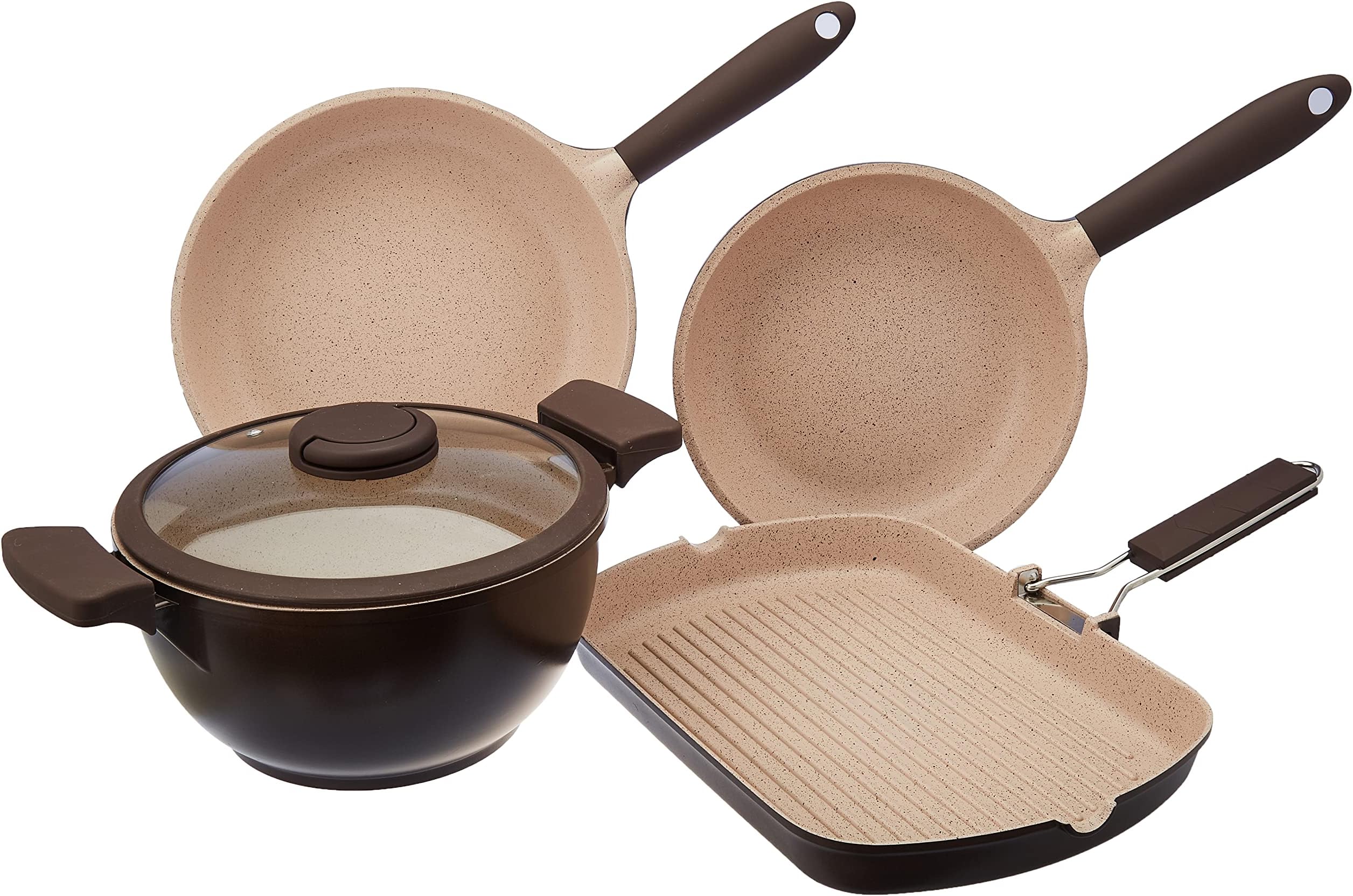 Tognana Unique Kitchen Battery, Maroon Brown