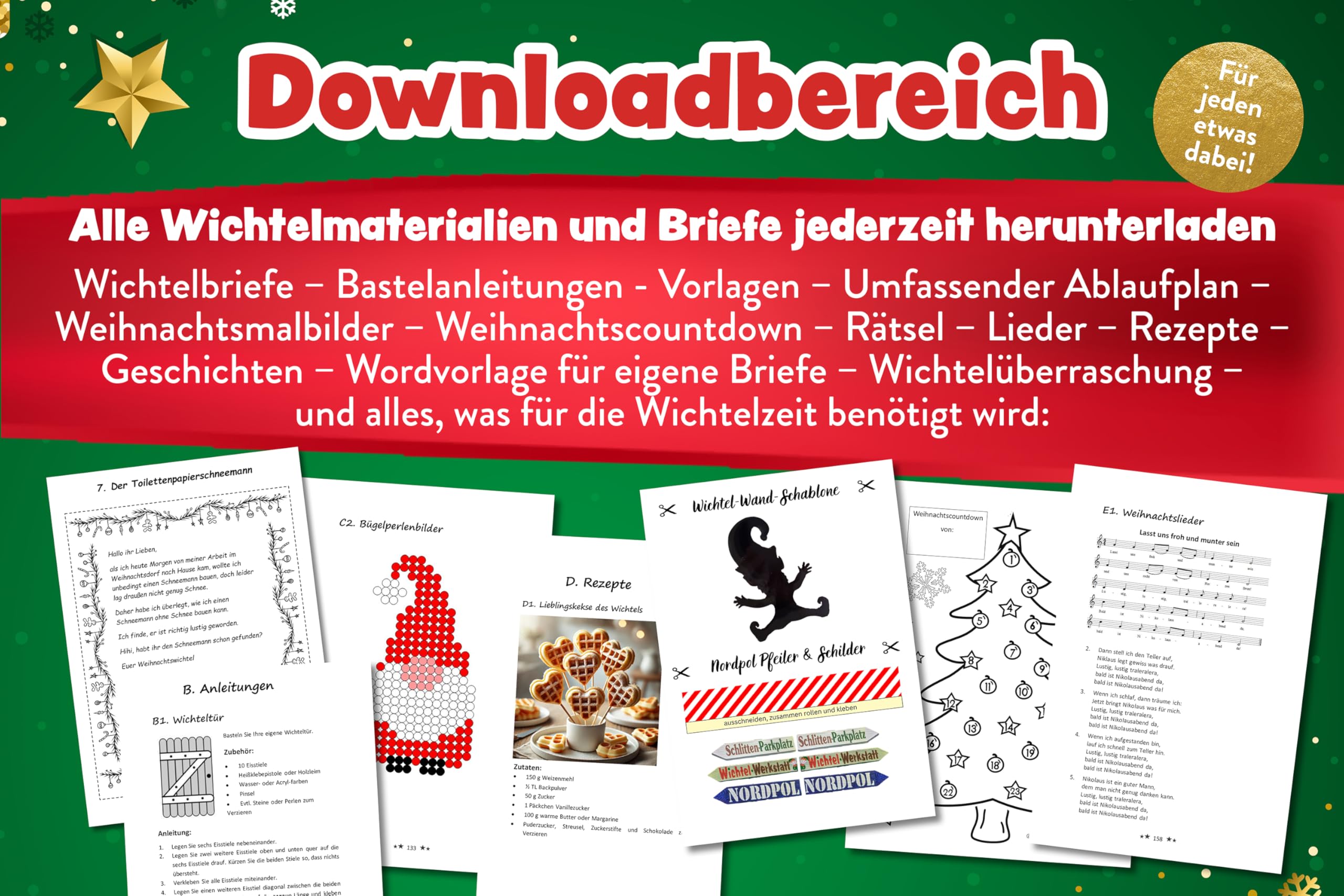 Das große Wichtelspaß Komplettset – Das Wichtel Buch: fertige Wichtelbriefe, lustige Streiche, kreative Bastelanleitungen & mehr: Einfach und schnell unvergessliche Kindheitserinnerungen schaffen