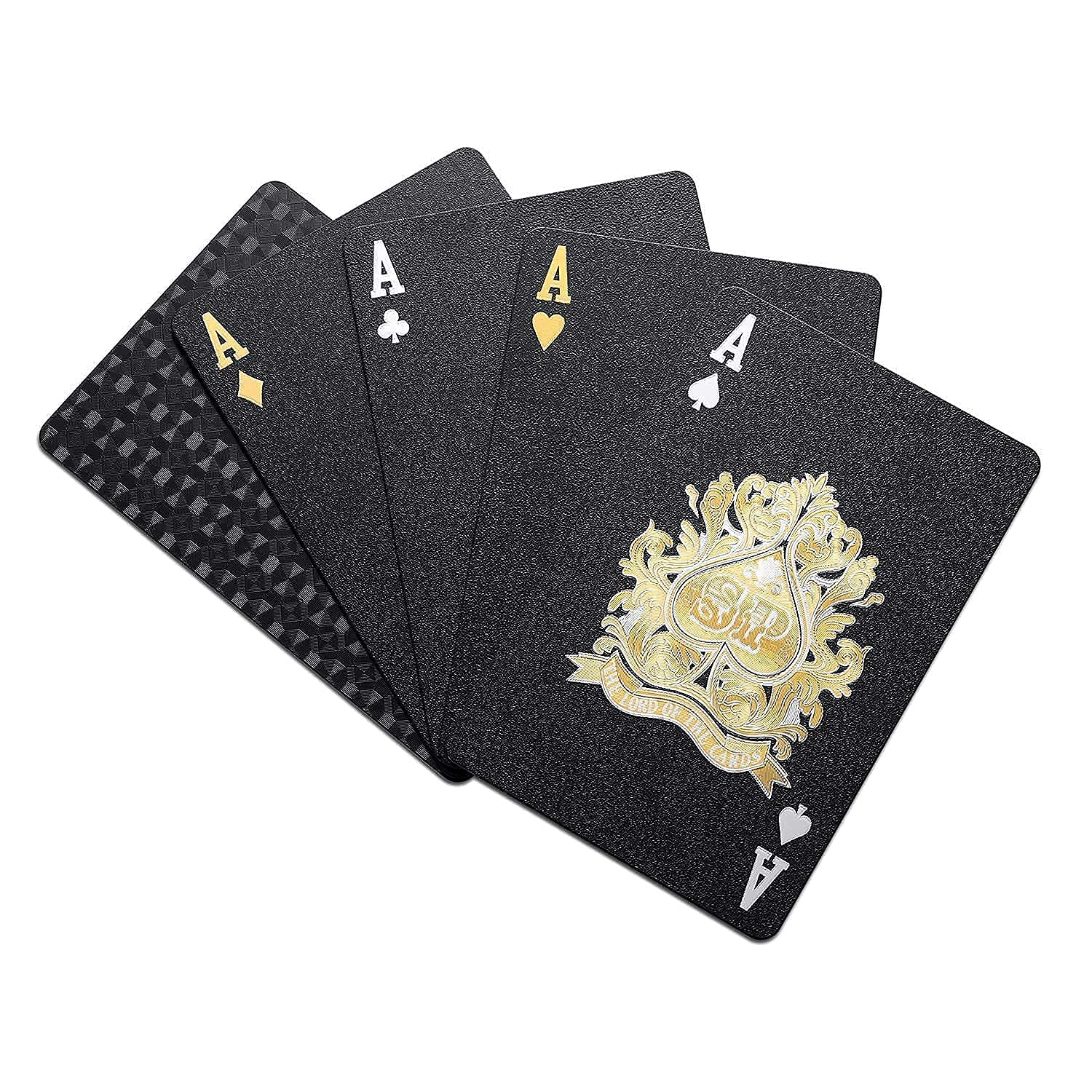 Amazon.com: EAY Luxury Waterproof Playing Cards Deck of Cards Diamond Foil Poker  Cards Gold Playing Cards 1 Gold + 1 Black : Toys & Games