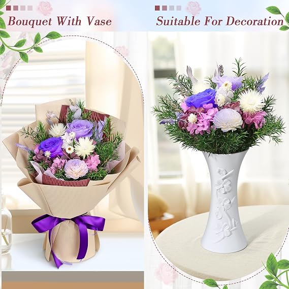 Bloom's Diary Preserved Flowers Bouquet, Flowers for Delivery Prime, Birthday Gifts for Women, Wife, Mother, Her (Purple)