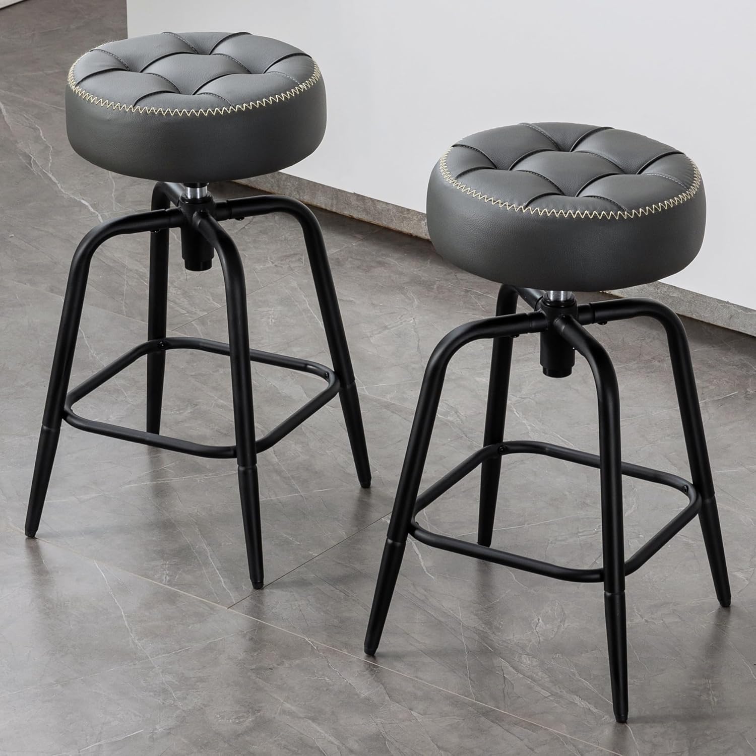 FIRAVOE Swivel Bar Stools Set of 2, 24 inch Counter Height